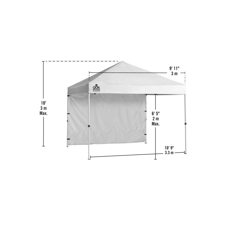 Quik Shade Commercial 10x10 Straight Leg Canopy White 157398DS