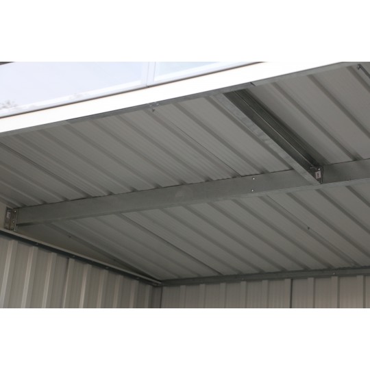 Duramax 8x6 TOP Pent Roof Skylight Metal Storage Shed - Light Gray (20552)