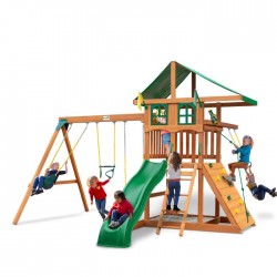 Gorilla Outing w/ Trapeze Arm w/ Deluxe Green Vinyl Canopy and Treehouse (01-1065)