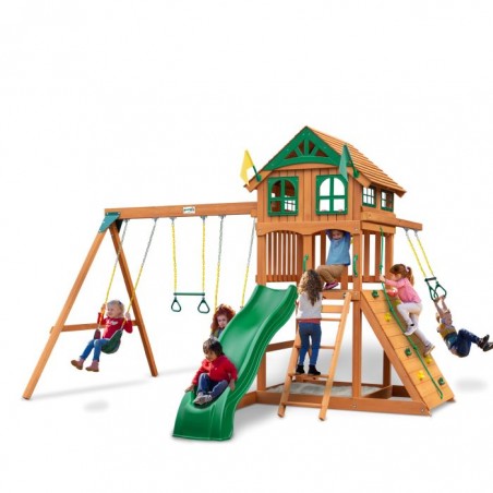 Gorilla Outing w/ Monkey Bars w/ Deluxe Green Vinyl Canopy and Treehouse (01-1068)