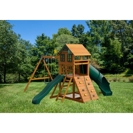 Gorilla Outing w/ Tube Slide w/ Standard Wood Roof (01-1075)