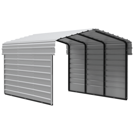 Arrow 2-Sided 10x15x17 Enclosure Galvanized Steel Carport Kit- Eggshell (CPH101507ECL2)