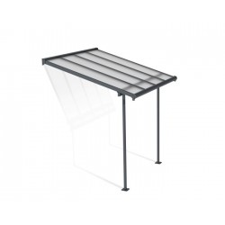 Palram - Canopia Sierra 7.5' x 7.5' Patio Cover Kit - Gray/Clear (HG9086)