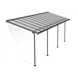 Palram - Canopia Sierra 7.5' x 22.5' Patio Cover Kit - Gray/Clear (HG9088)