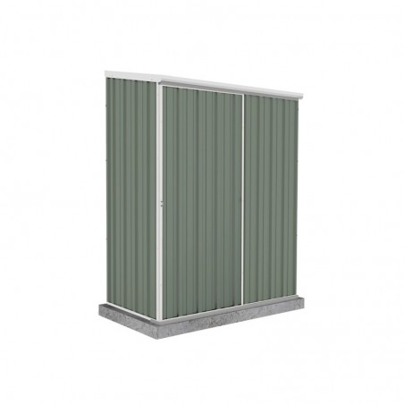 Absco-EZI Slider 5 x 3 Metal Storage Shed - Pale Eucalypt (AB1045)