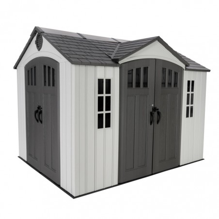 Lifetime 10x8 Dual Entry Outdoor Storage Shed Kit (60467)