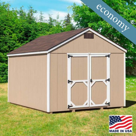 Made in the USA - EZ-Fit Craftsman 12'W x 20'D Wood Shed Kit