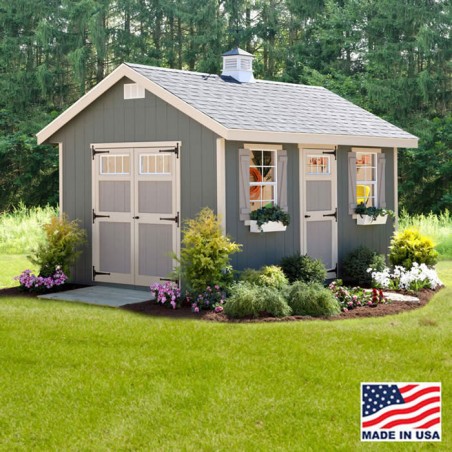 Made in the USA - EZ-Fit 8x12 Riverside Pre-Cut Wood She-Shed