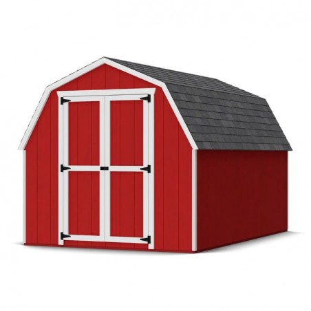 Little Cottage Co. 8x12 Value Gambrel Barn Shed Kit w/ 4' Sidewalls (8x12-VGB-4-WPC)