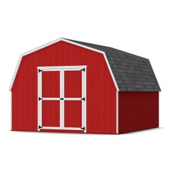 Little Cottage Co. 12x12 Value Gambrel Barn Shed Kit w/ 4' Sidewalls (12x12 VGB-4-PC)