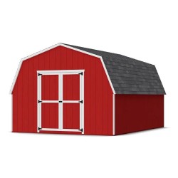 Little Cottage Co. 12x16 Value Gambrel Barn Shed Kit w/ 4' Sidewalls (12x16 VGB-4-PC)