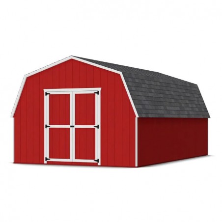 Little Cottage Co. 12x20 Value Gambrel Barn Shed Kit w/ 4' Sidewalls (12x20 VGB-4-PC)