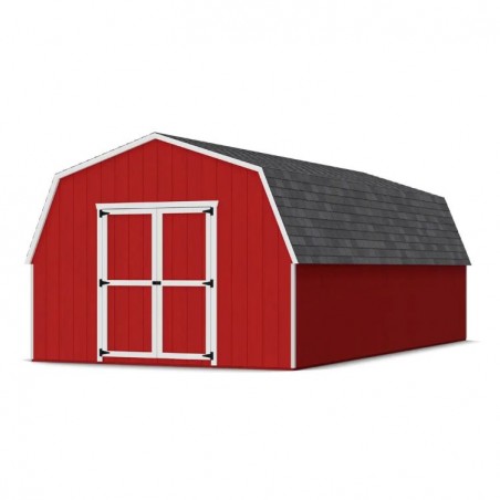 Little Cottage Co. 12x24 Value Gambrel Barn Shed Kit w/ 4' Sidewalls (12x24-VGB-4-WPC)