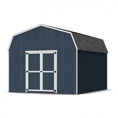 Little Cottage Co. 12x16 Value Gambrel Barn Shed Kit w/ 6' Sidewalls (12x16-VGB-6-WPC)