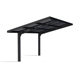 Palram - Canopia Sydney Wave Single Carport - Black/Solar Gray (HG9095)