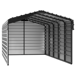 Arrow 3-sided 10x29x7 Galvanized Steel Carport Kit - Eggshell (CPH102907ECL3)