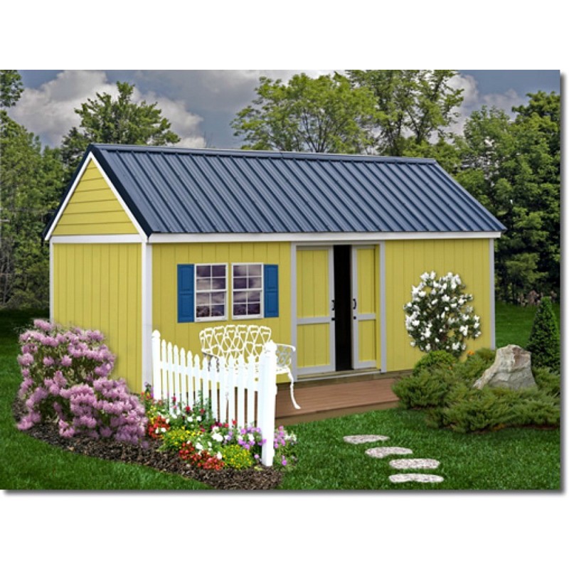 Best Barns Brookhaven 16x10 Wood Storage Shed Kit (bhaven1016)