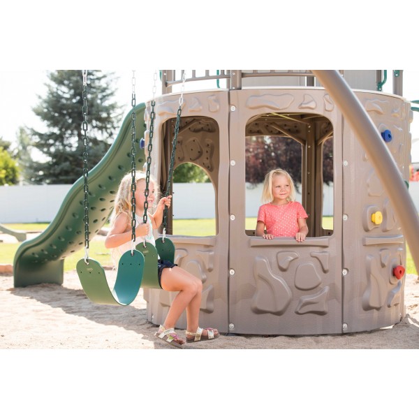 lifetime adventure tower playset with spider swing