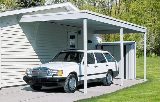 Arrow 10x20 Steel Patio Cover Kit (PC1020) - Provides protection to your vehicle from the sun.