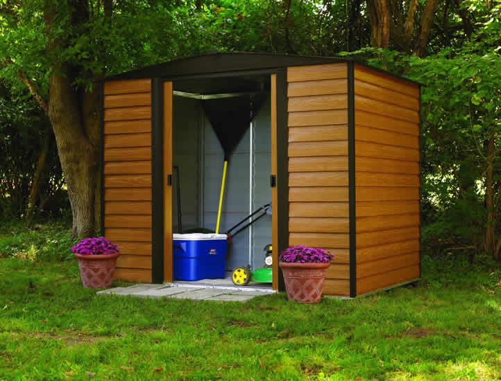 Arrow 6x5 Woodridge Metal Storage Shed Kit WR65-Perfect for outdoor storage sheds.