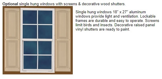 Best Barns Cypress 12x10 Wood Storage Shed Kit (cypress_1012) Optional Windows