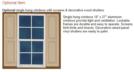 Best Barns Elm 10x12 Wood Storage Shed Kit (elm_1012) Optional Windows