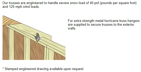 Best Barns Greenbriar 12x16 Garage Shed - All-Precut (greenbriar_1216) Uses of Trusses