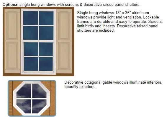 Best Barns Greenbriar 12x20 Wood Garage Shed Kit - All Pre-Cut (greenbriar_1220) Optional Windows