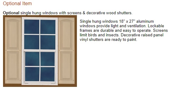 Best Barns Meadowbrook 16x10 Wood Storage Shed Kit (meadowbrook_1016) Optional Windows