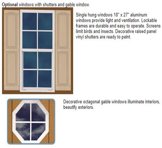 Best Barns North Dakota 12x12 Wood Storage Shed Kit (northdakota_1212) Optional Windows