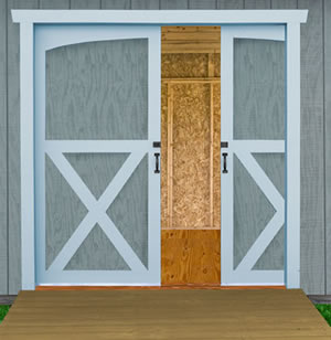 Best Barns North Dakota 12x20 Wood Storage Shed Kit (northdakota_1220) Pocket Doors