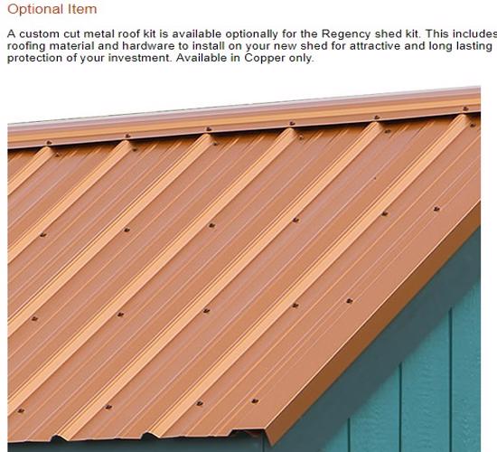 Best Barns Regency 8x12 Wood Storage Shed Kit (Regency_812) Optional Metal Roof Kit 