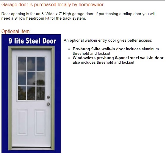 Best Barns Sierra 12x24 Wood Storage Garage Shed Kit - ALL Pre-Cut (sierra_1224) Optional Walk-In Entry Door