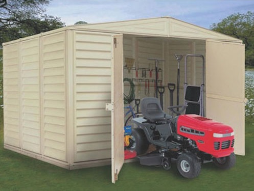duramax 10.5x5 woodbridge vinyl shed w/ foundation 00283