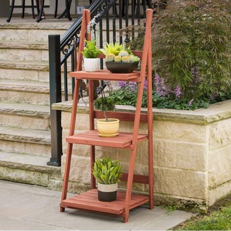 Leisure Season 3 Tier A-frame Plant Stand (PS6114) - Great shelving for plants, books or other items.