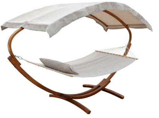 Leisure Season Hammock Stand With Hammock & Canopy (HSWC115) - Great for your indoor and outdoor relaxation.