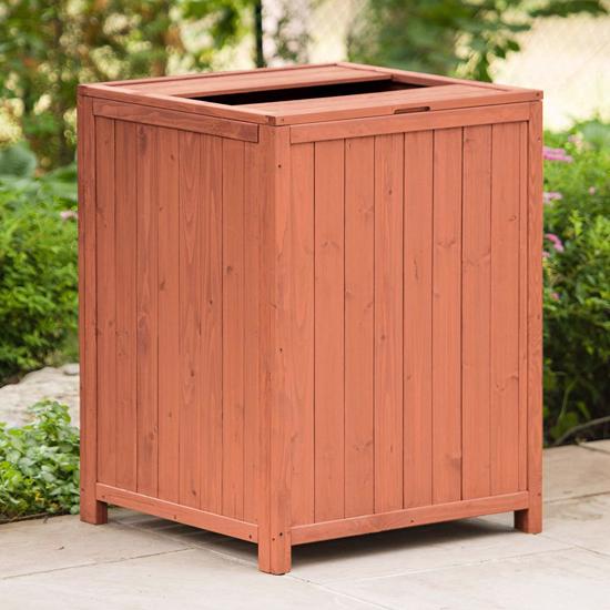 Leisure Season Patio Trash Receptacle Storage Shed (TR6565) Excellent to use if you want to organize your garbage.
