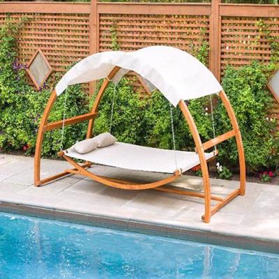 Leisure Season Swing Bed with Canopy (SBWC402) - Ideal for relaxation on your pool area.