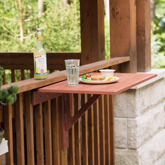 Leisure Season Wall Mounted Drop Leaf Table (DL6322) - This table can carry your food as you relax at your deck or balcony.
