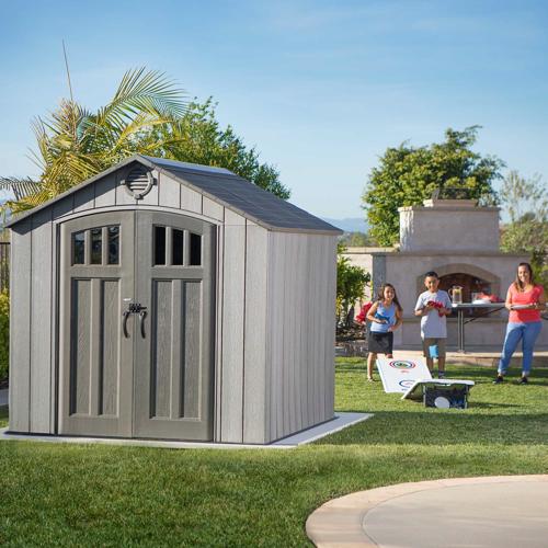Lifetime 8x7.5 Outdoor Storage Shed w/ Floor (60230A) This shed is an ideal additional to any garden setting. 