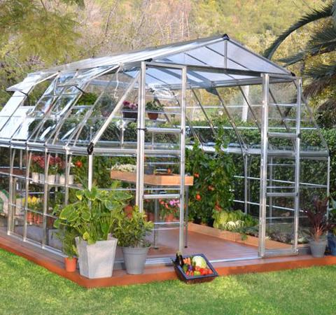 Palram 12x12 Americana Hybrid Greenhouse Kit (HG5212) Gives you the large space that you need to store your plants, vegetables and flowers.