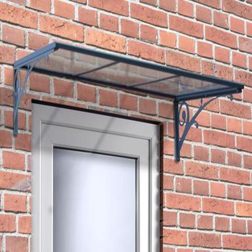 Palram Aries 1350 Awning - Clear (HG9540) It has a 100% UV protected panel. It doesn't yellow. 