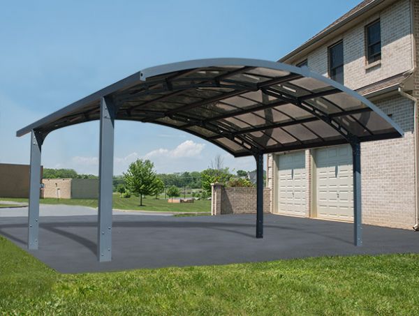 Palram Arizona Wave Double Carport Kit - Arch-Style (HG9103) Gives you a huge space to protect your vehicles.  