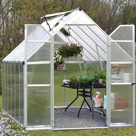 Palram 8x12 Essence Greenhouse Kit - Silver (HG5812) You will ignore the pest and weather in this greenhouse since you and your plants are protected.