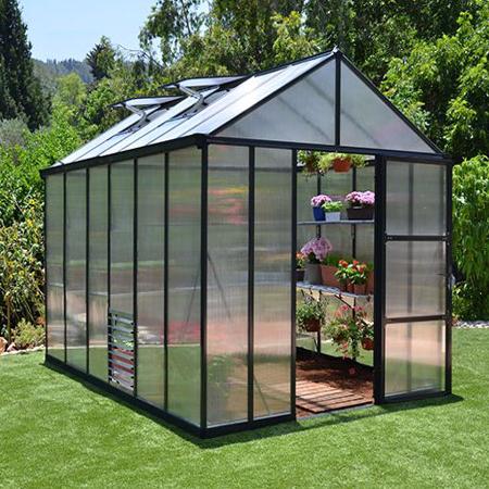 Palram 8x12 Glory Greenhouse Kit (HG5612) Protect your plants and flowers in this greenhouse. 