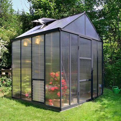 Palram 8x8 Glory Greenhouse Kit (HG5608) Protect your plants and store your garden tools inside this greenhouse. 