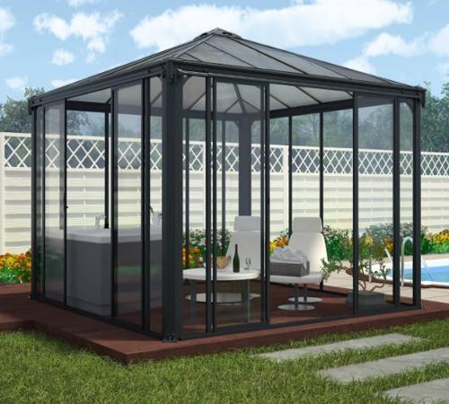 Palram 10x10 Ledro Enclosed Gazebo Kit - Gray/Bronze (HG9190) This gazebo will give you the comfort that you need while relaxing on your garden. 