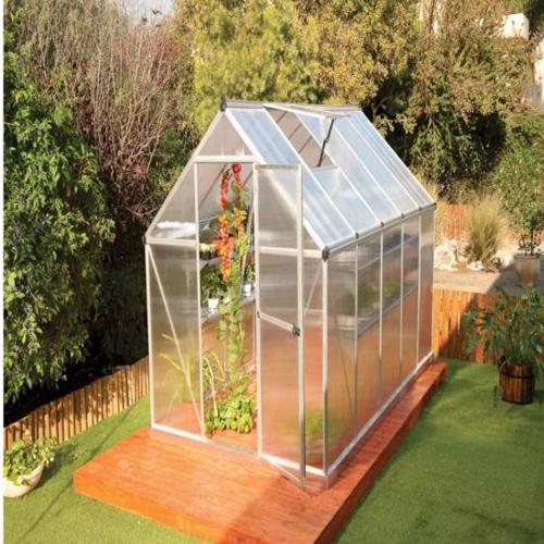 Palram 6x10 Mythos Hobby Greenhouse Kit - Silver (HG5010) This greenhouse will give protection to your plants and flowers.