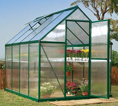 Palram 6x4 Mythos Greenhouse Kit - Green (HG5005G) Ideal storage protection to your plants and flowers. 