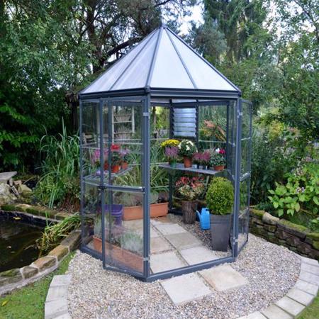 Palram 7x8 Oasis Hex Greenhouse Kit (HG6000) Provides your plants with balanced sunlight exposure. 